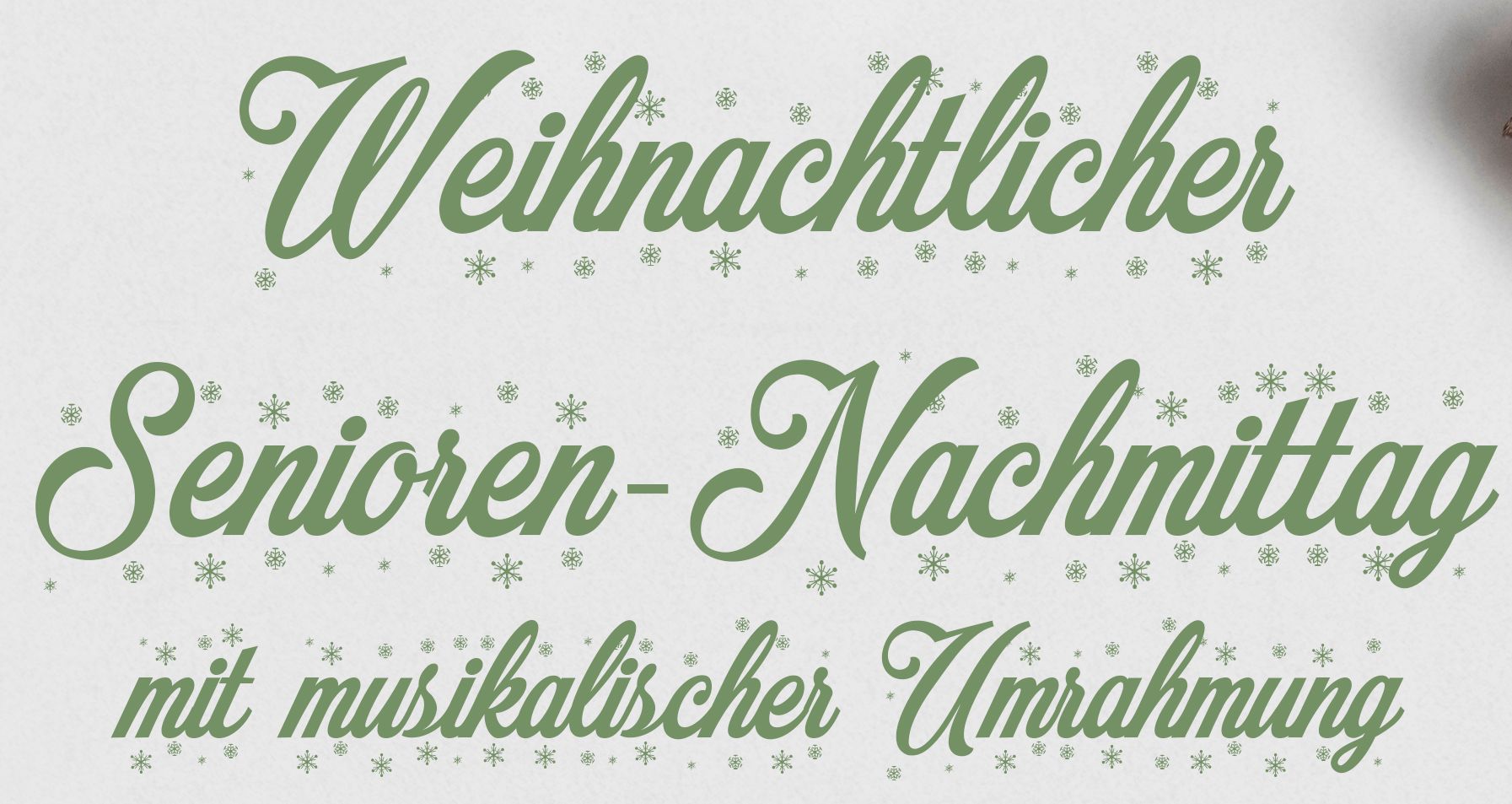 Weihnachtlicher Seniorennachmittag