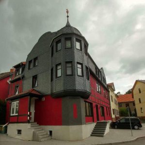 Ansicht Türmchen, Aksu Pizzeria und Eiscafe