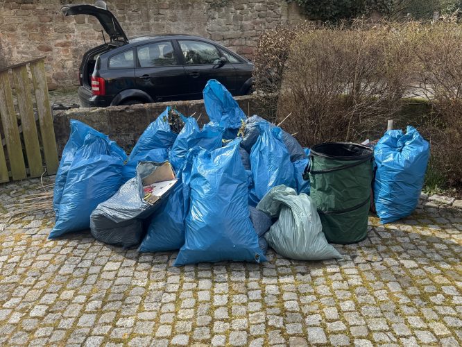 Gesammelter Müll